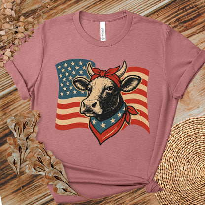 Patriotic Cow Flag Shirt