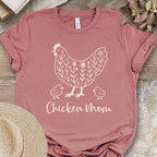 Floral Chicken Mom Tee