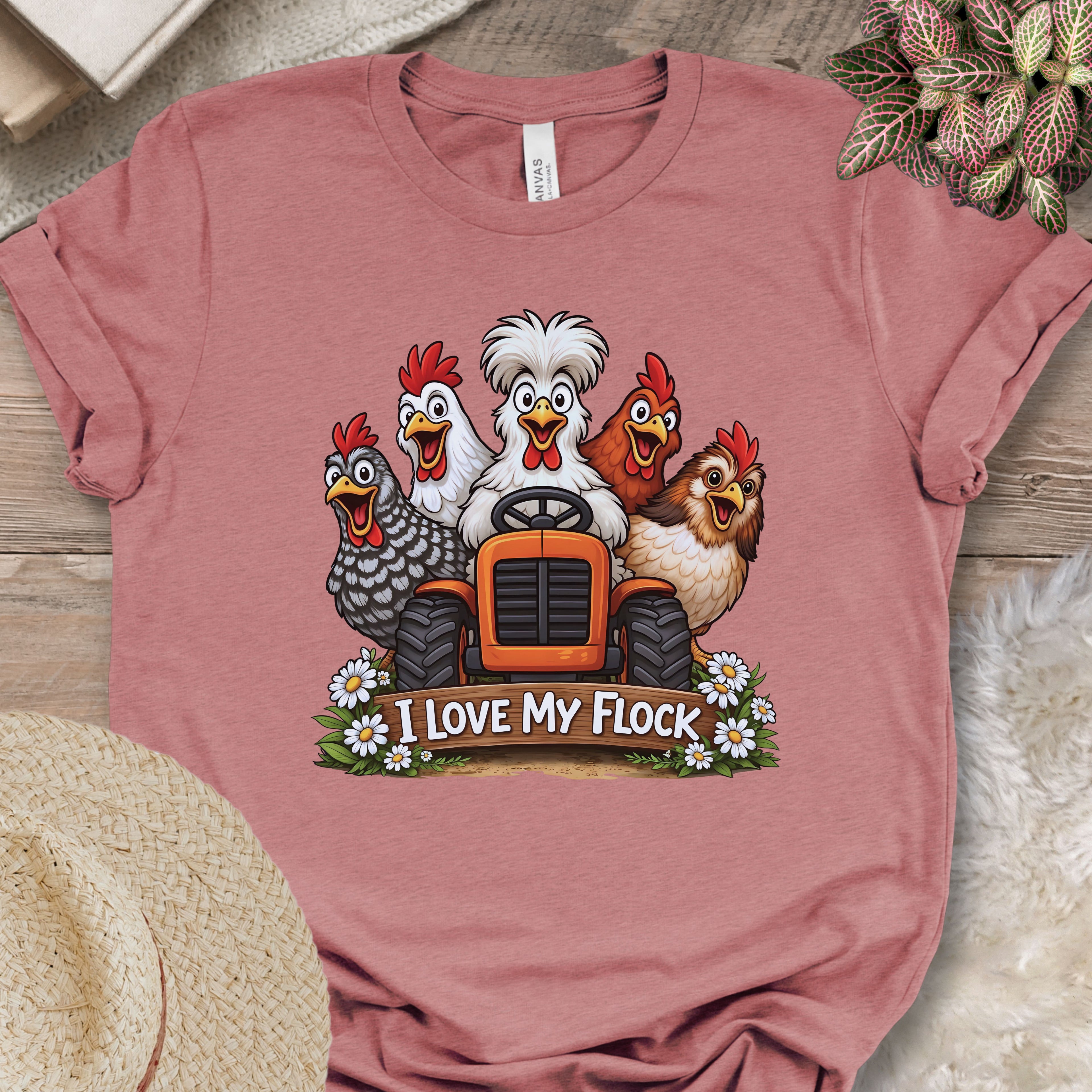 Tractor Chicken Flock Tee