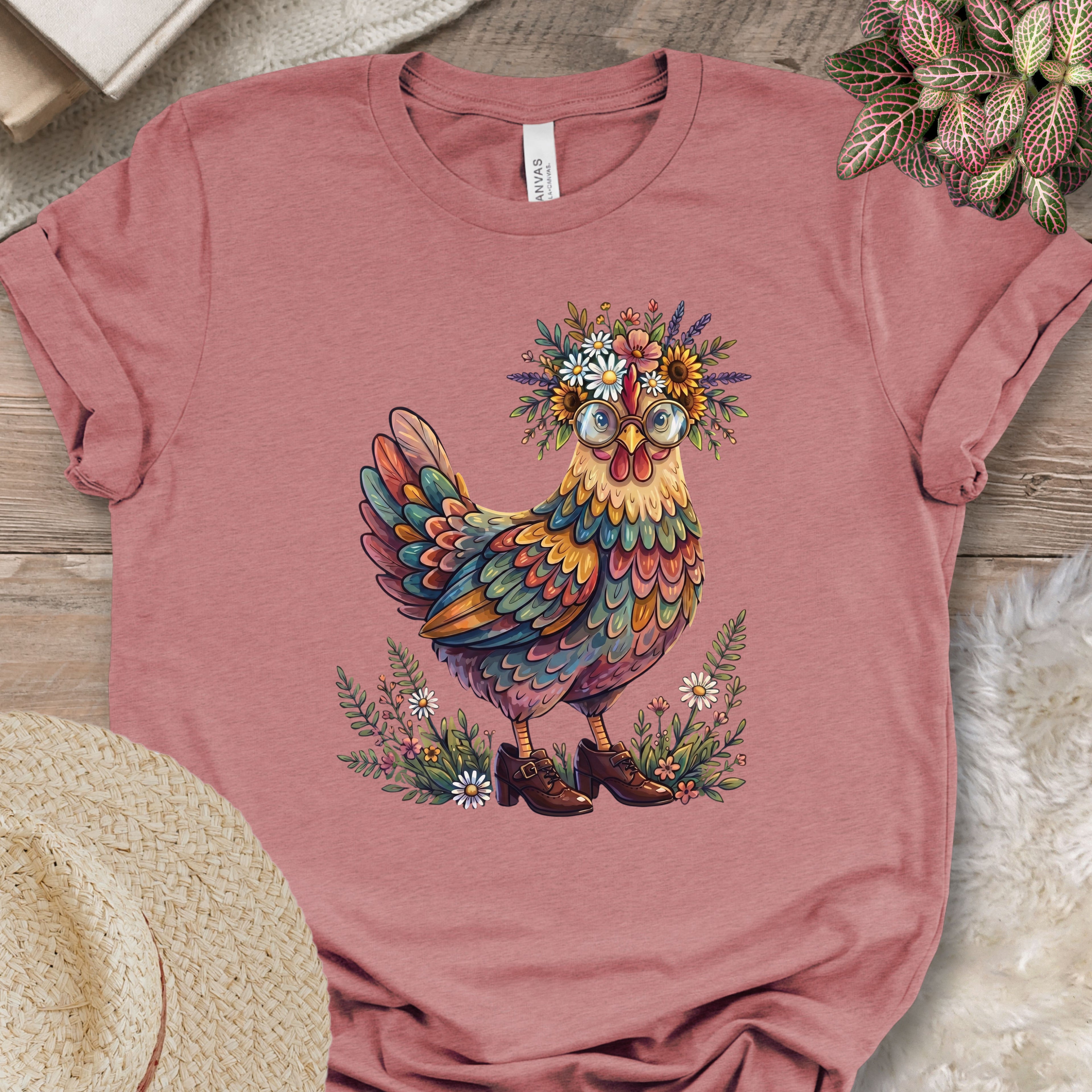 Colorful Chicken Art T-Shirt