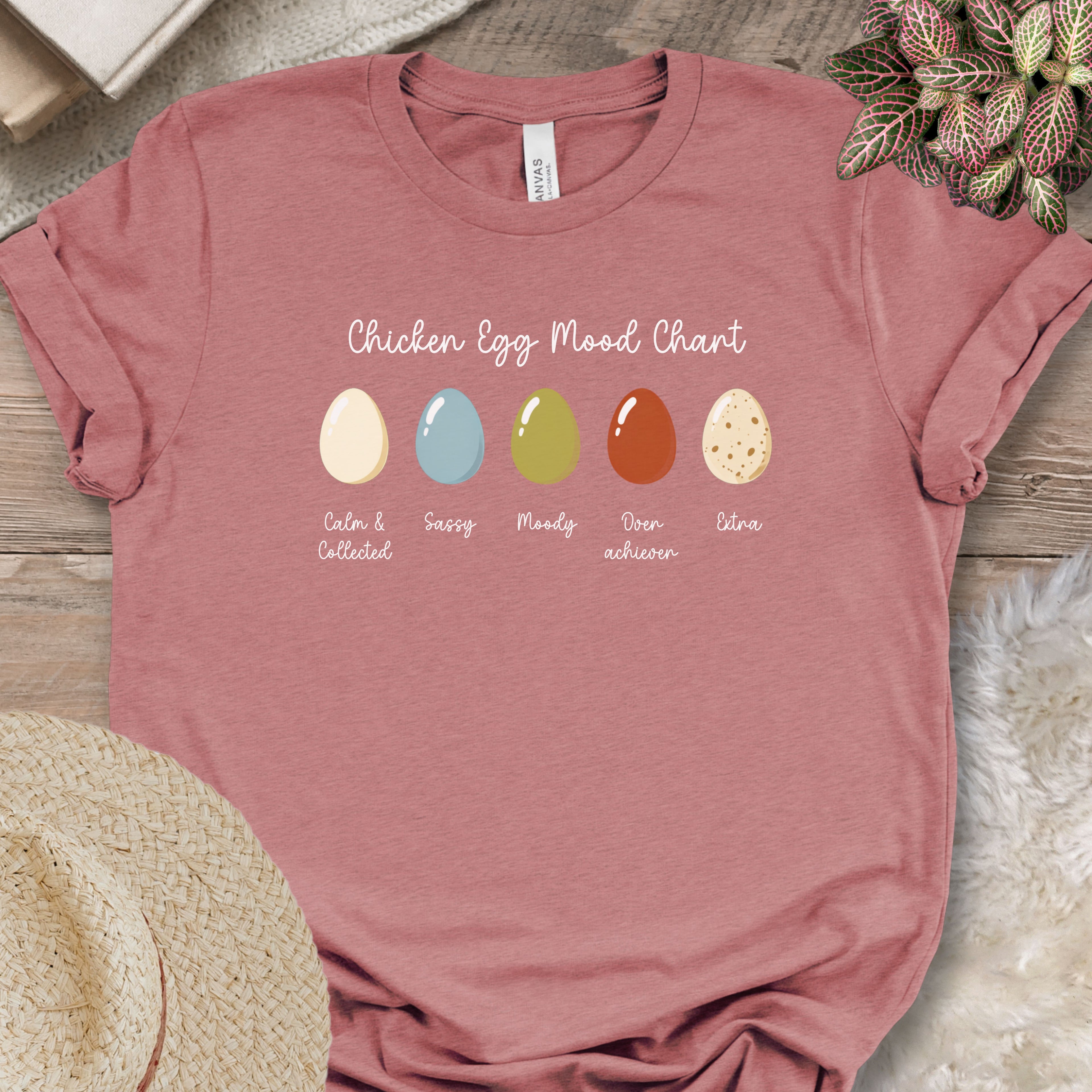 Chicken Egg Mood Chart Tee