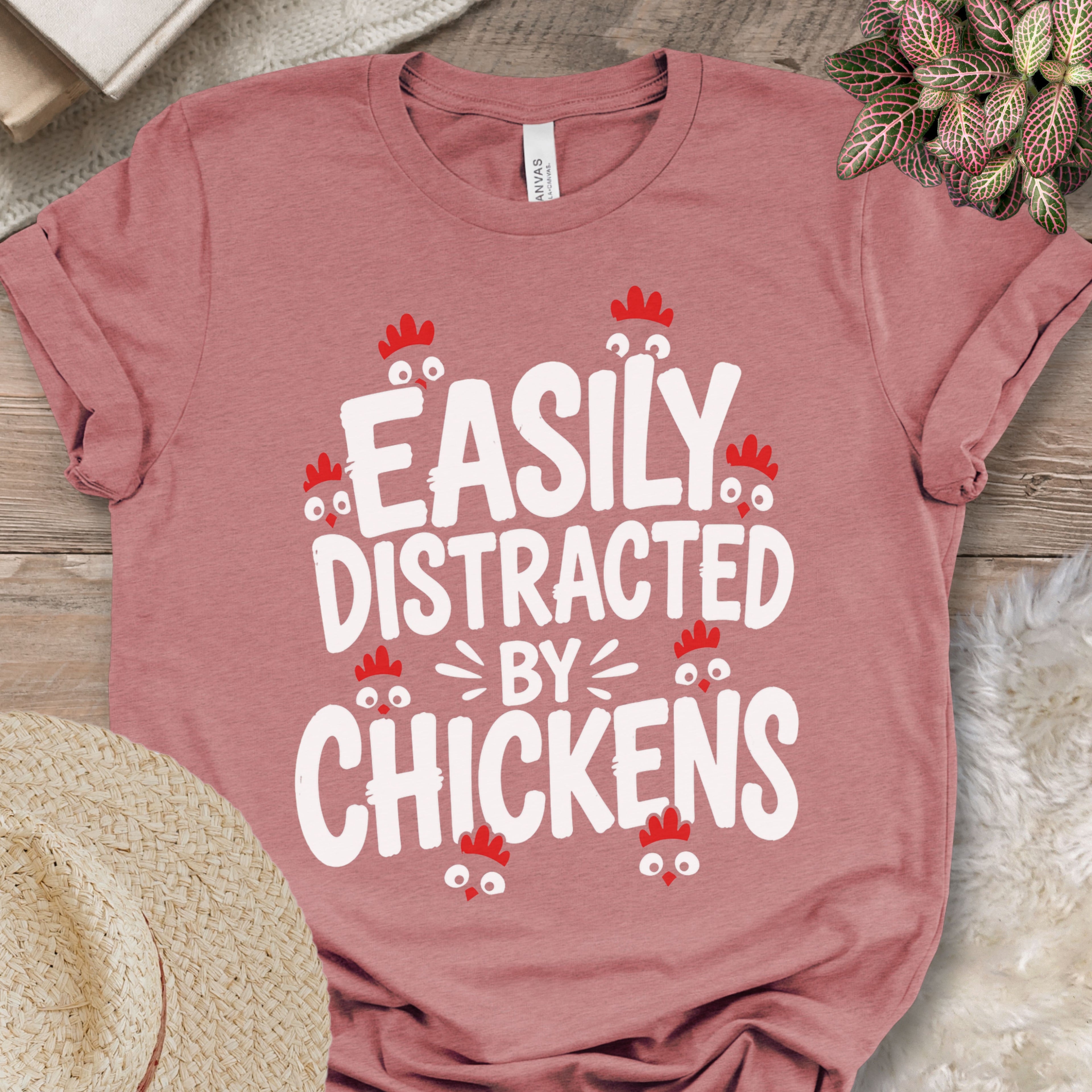 Easily Distracted By Chickens Tee