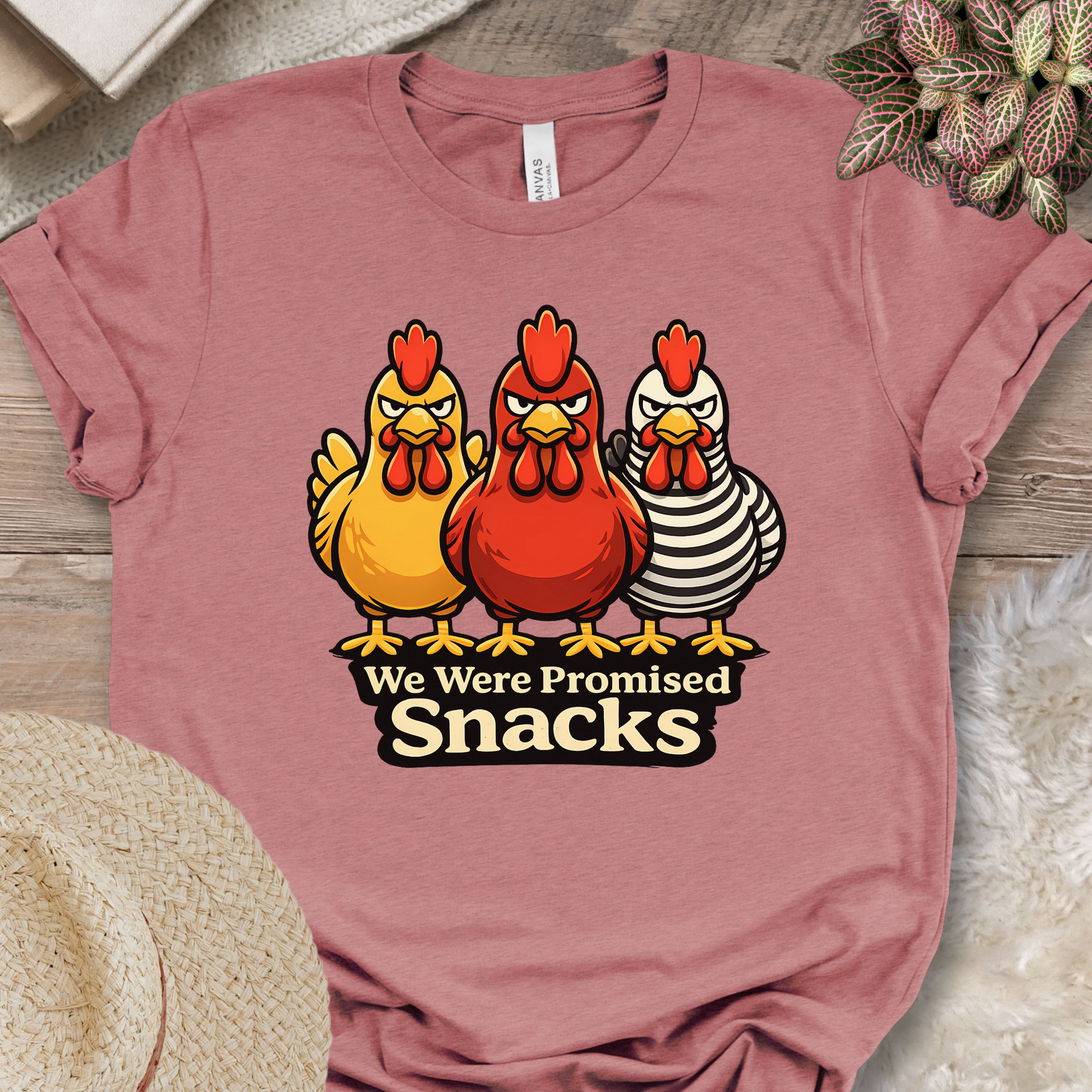 Hungry Chicken Attitude Graphic T-Shirt
