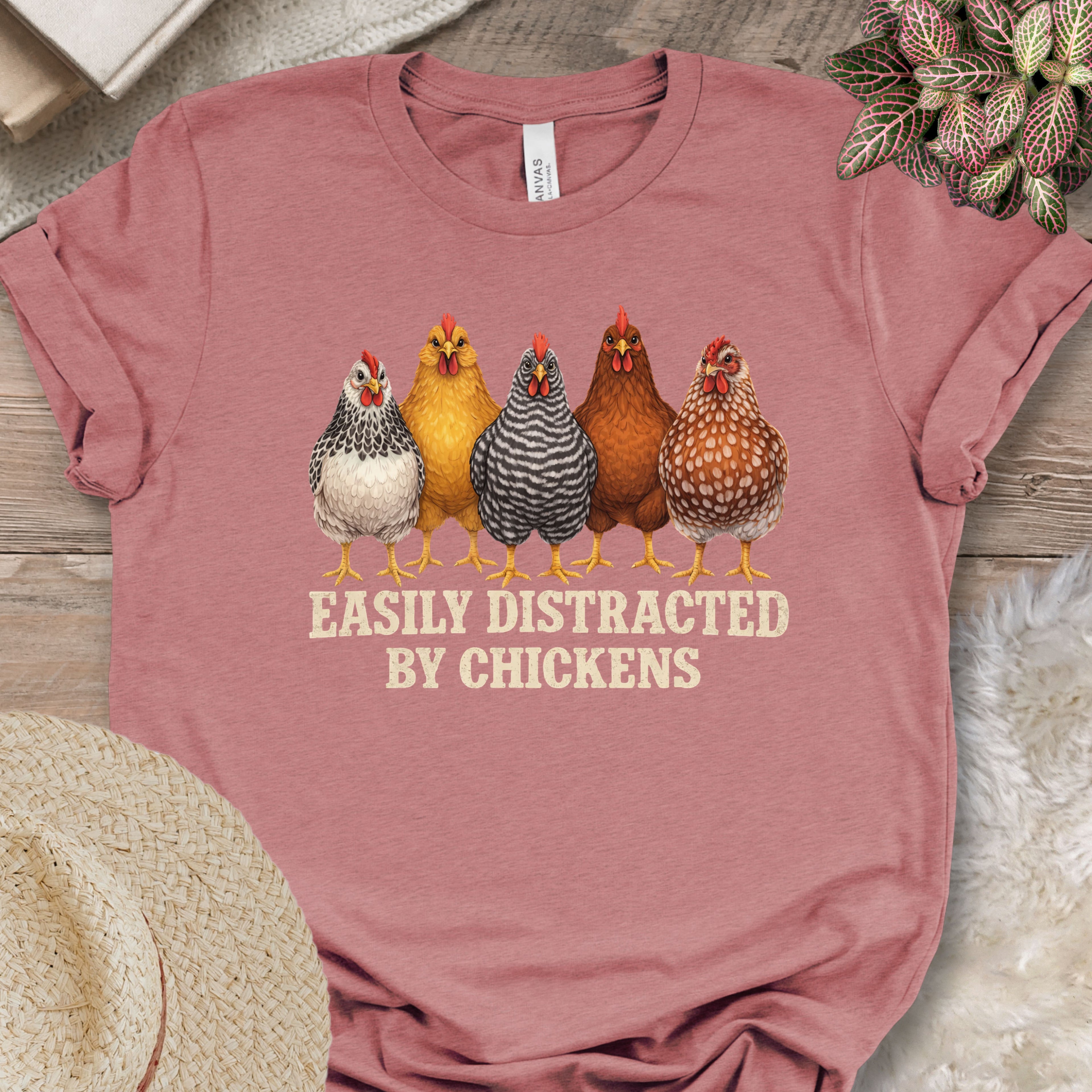 Distracted by Chickens Tee