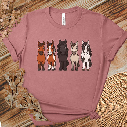 Cute Cartoon Horses Shirt
