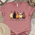 Multicolor Chicken Lineup Tee