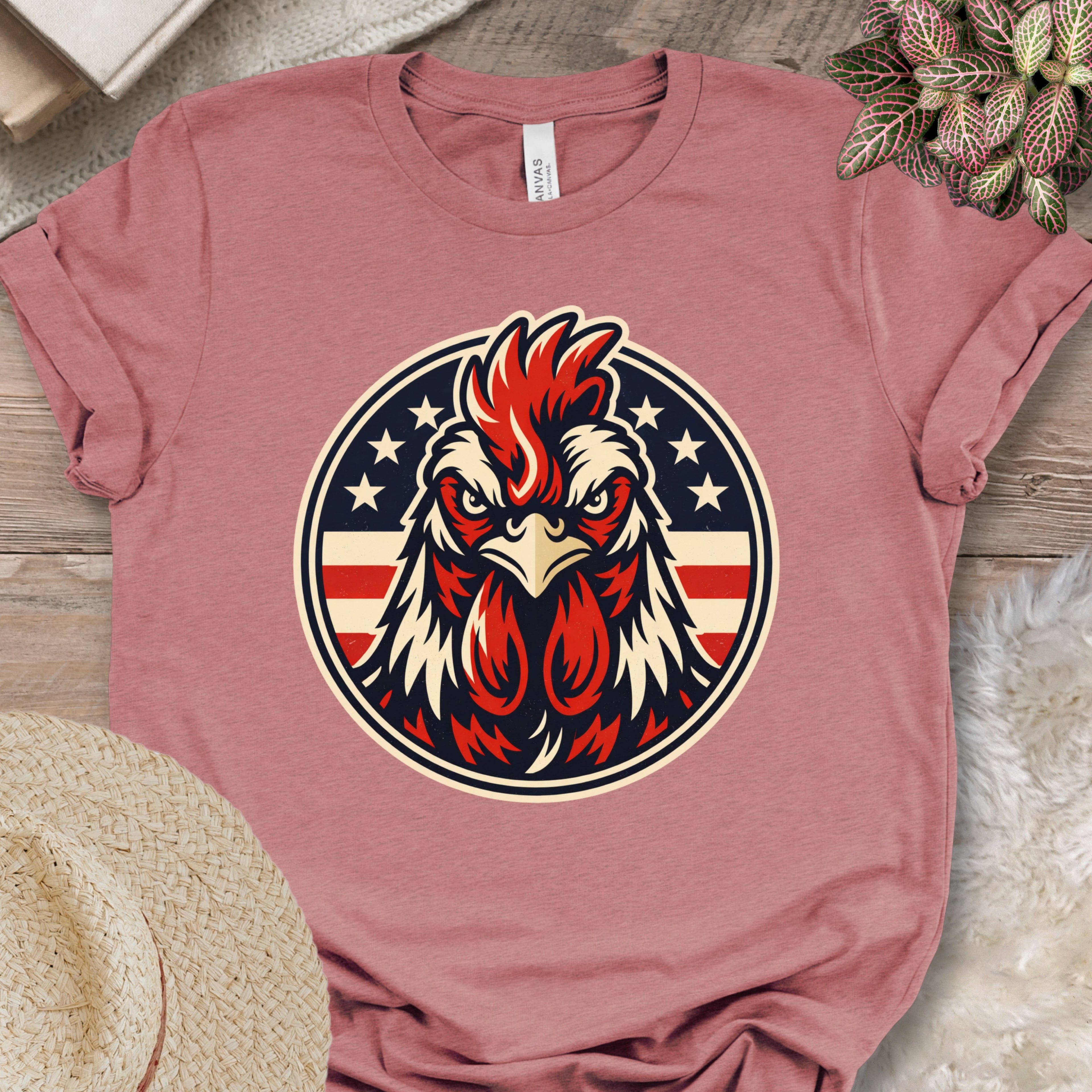 Patriotic Rooster Americana T-Shirt