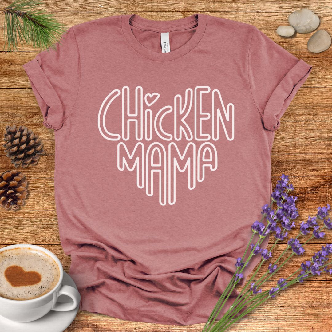 Retro Block Letter Chicken Mama Shirt