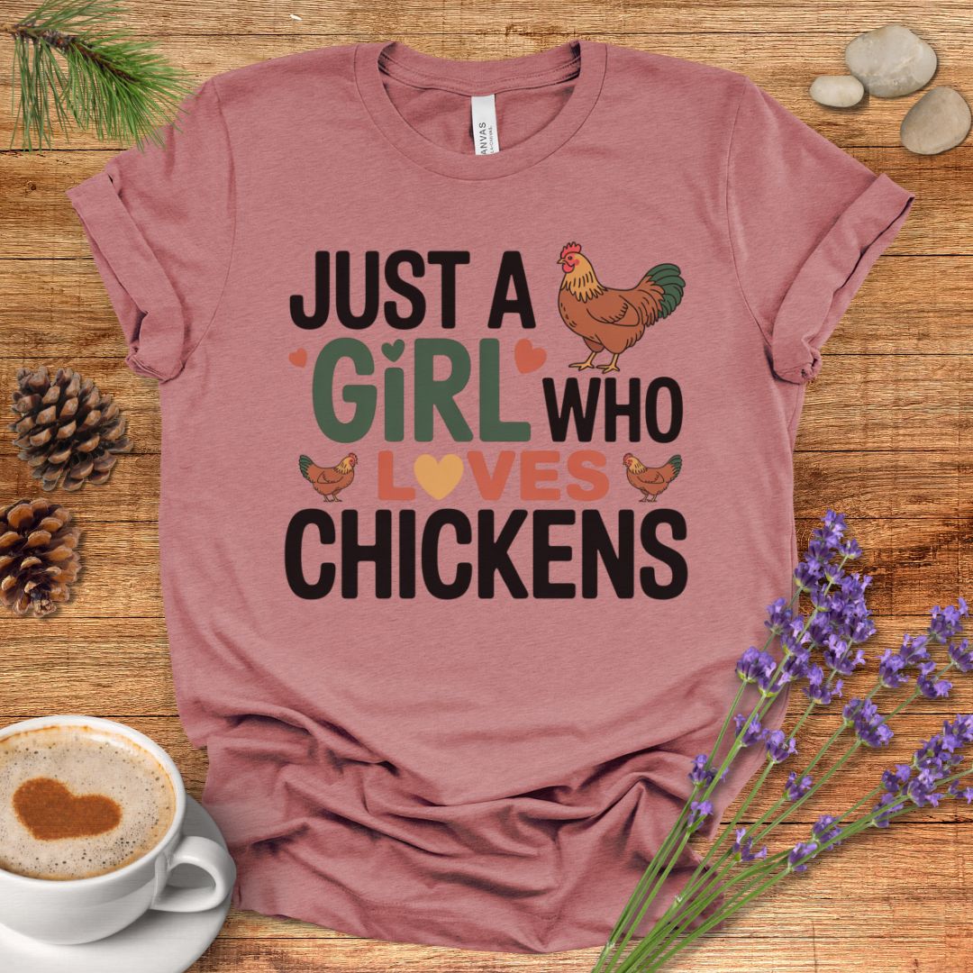 Vintage Just a Girl Chicken Tee