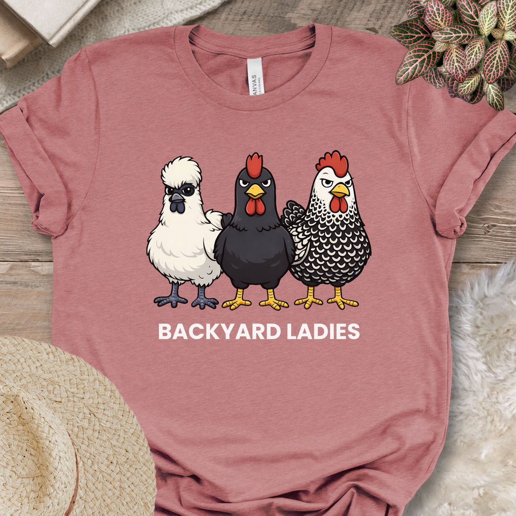 Backyard Hen Trio Illustration T-Shirt