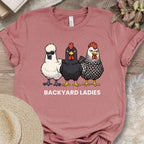 Backyard Hen Trio Illustration T-Shirt
