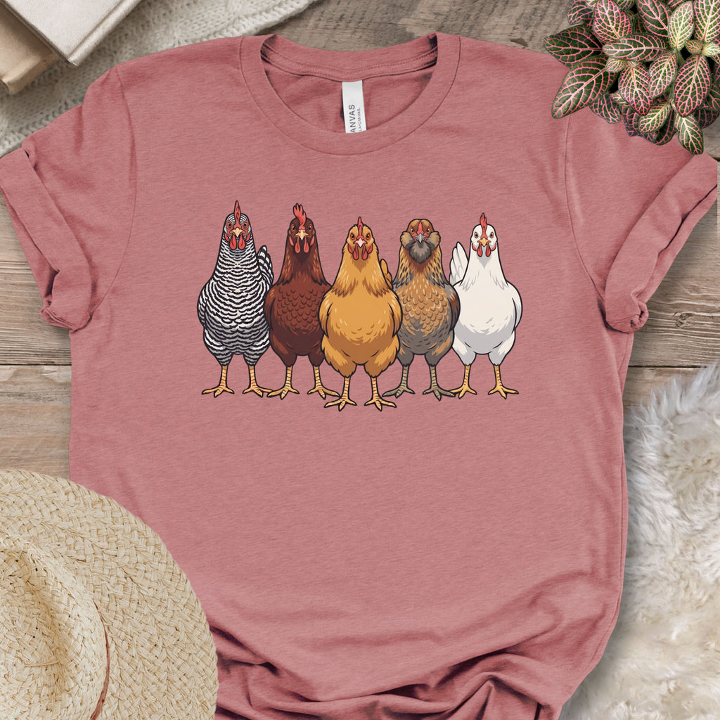 Heritage Chicken Breeds Lineup Shirt