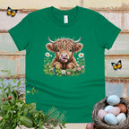 Kids Floral Baby Cow Tee