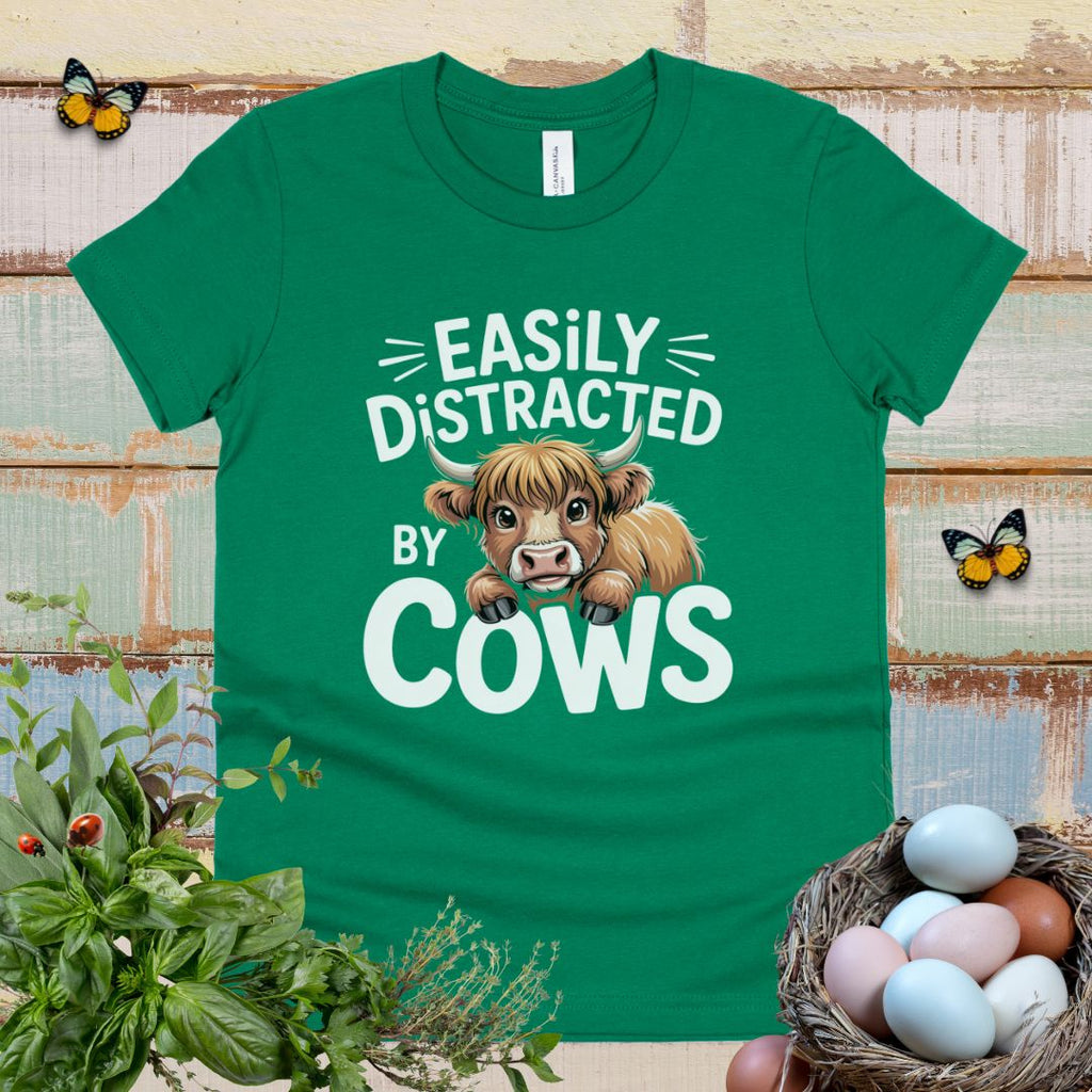 Kids Easily Distracted by Cows Tee
