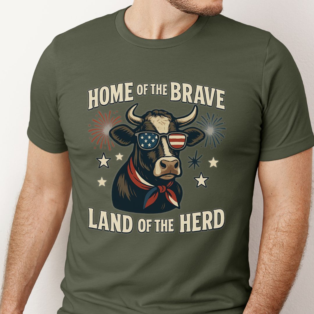 Home of the Brave Cow Shirt