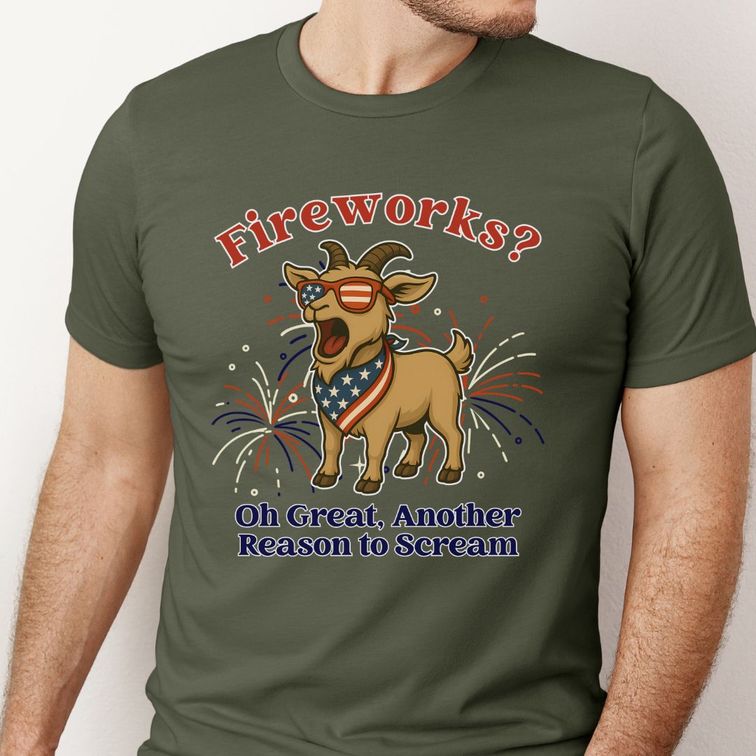 Fireworks Scream Goat Tee