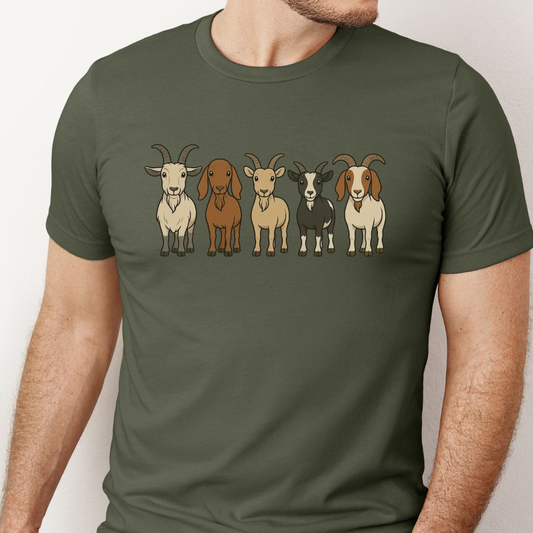 Cute Cartoon Goats Farm Shirt