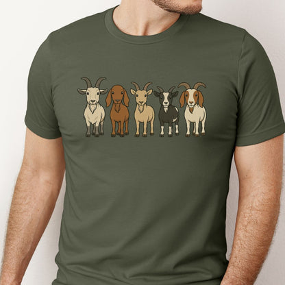 Cute Cartoon Goats Farm Shirt