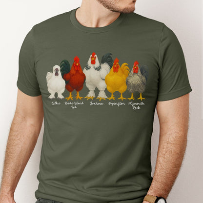 Rooster Roster Chicken T-Shirt