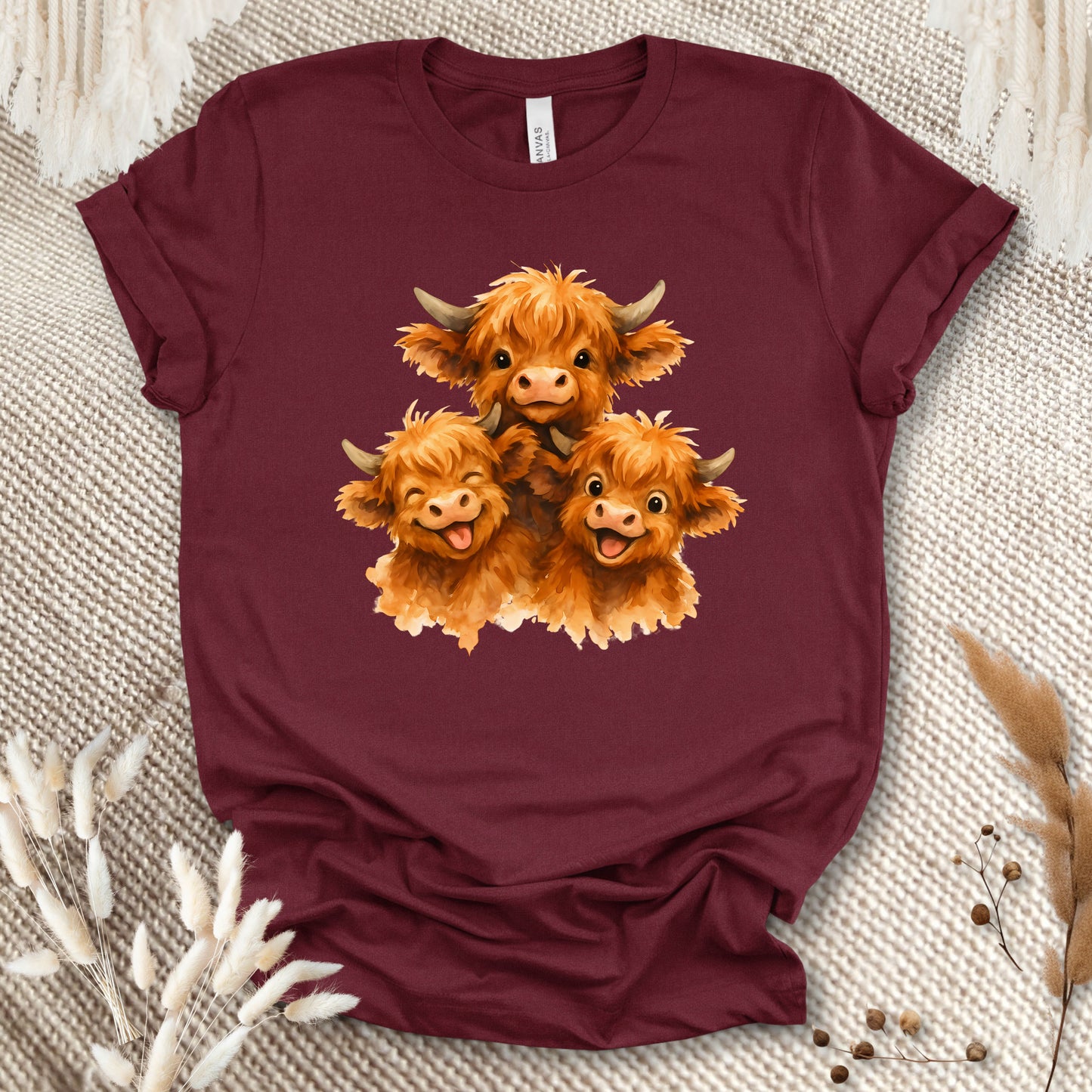 Cute Highland Cow T-Shirt – Adorable Baby Highland Cows Tee for Cow Lovers, Farm Families & Country Kids