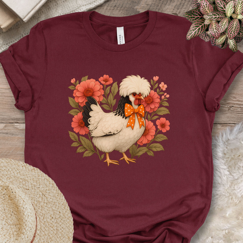 Floral Polish Chicken Shirt