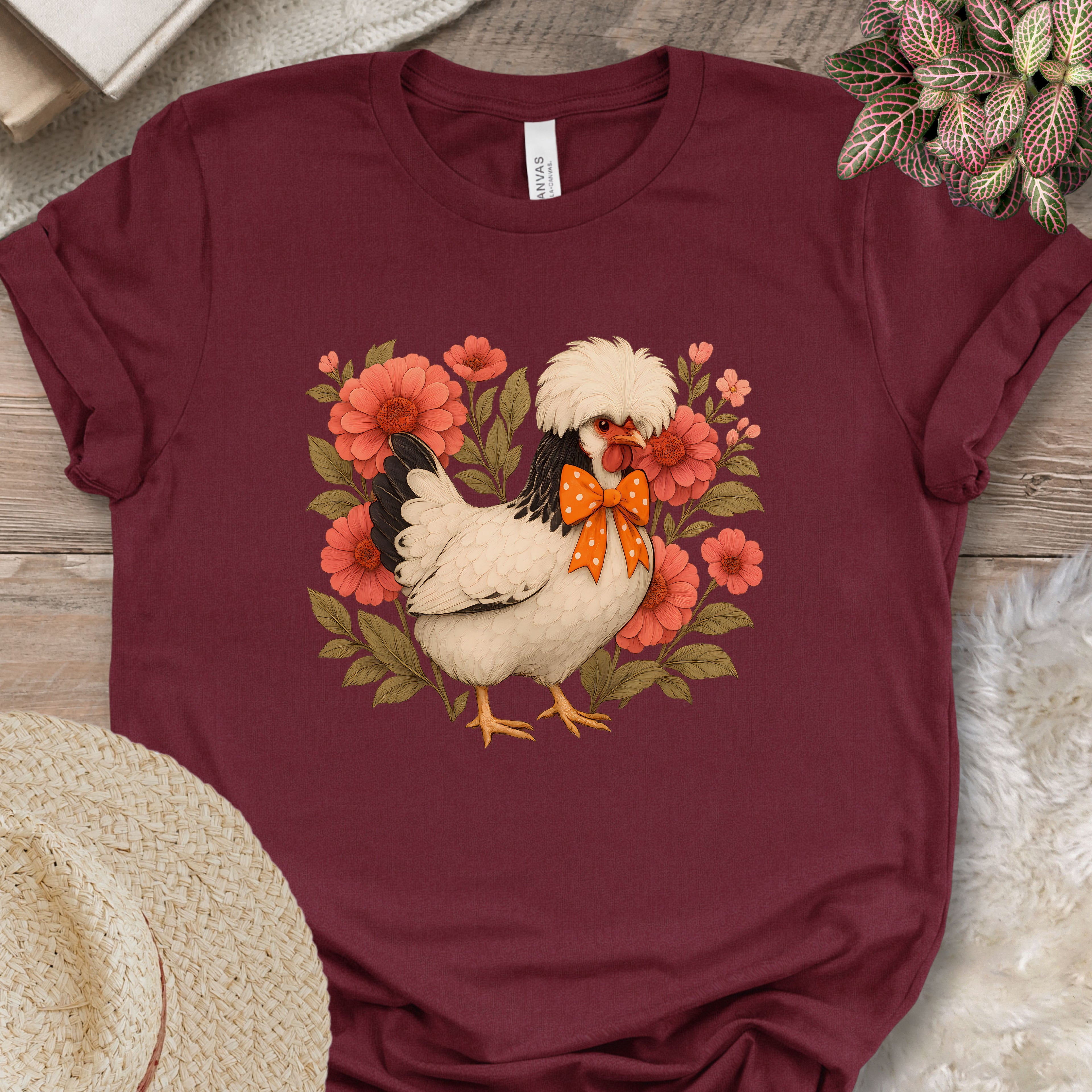 Floral Polish Chicken Shirt