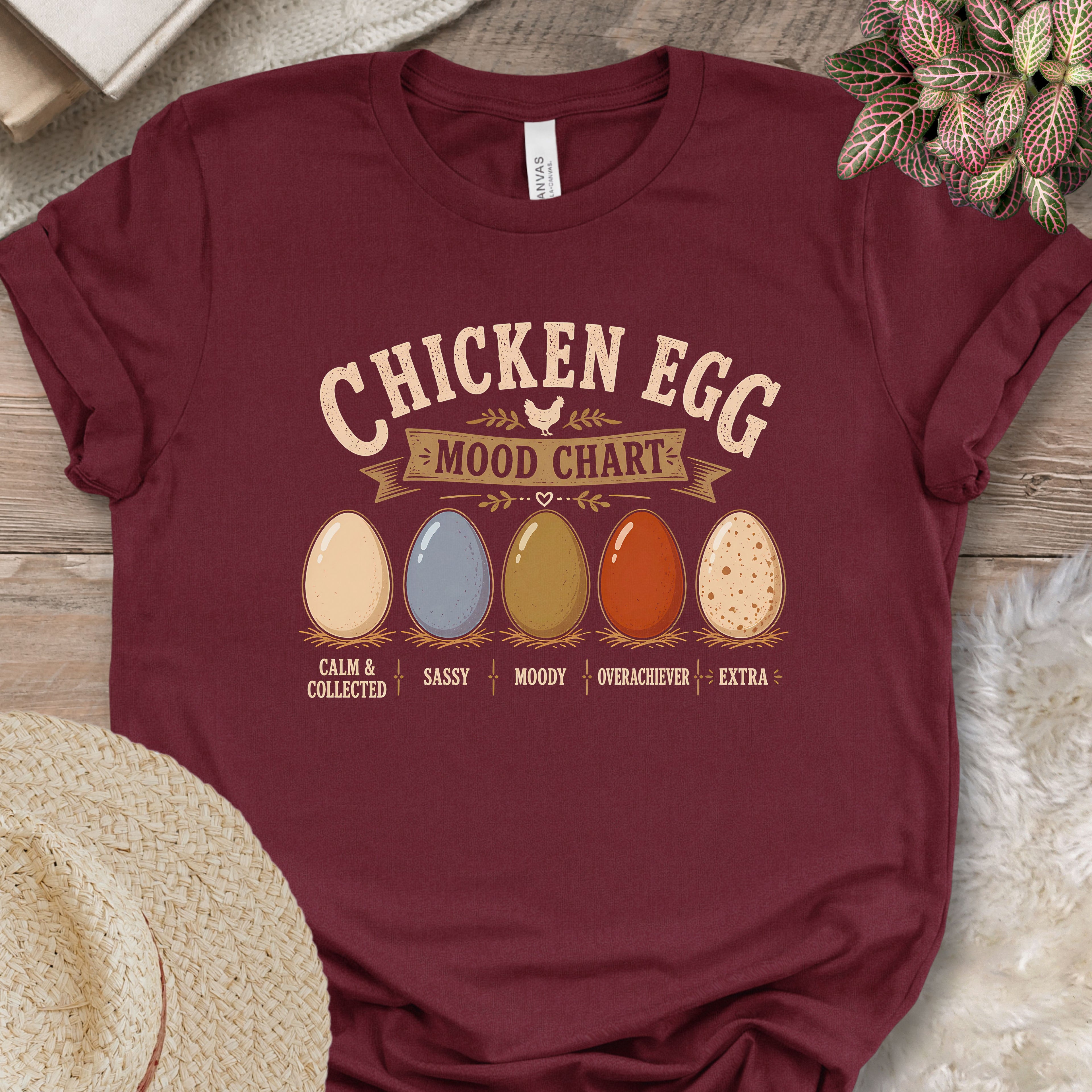 Chicken Egg Mood Chart T-Shirt