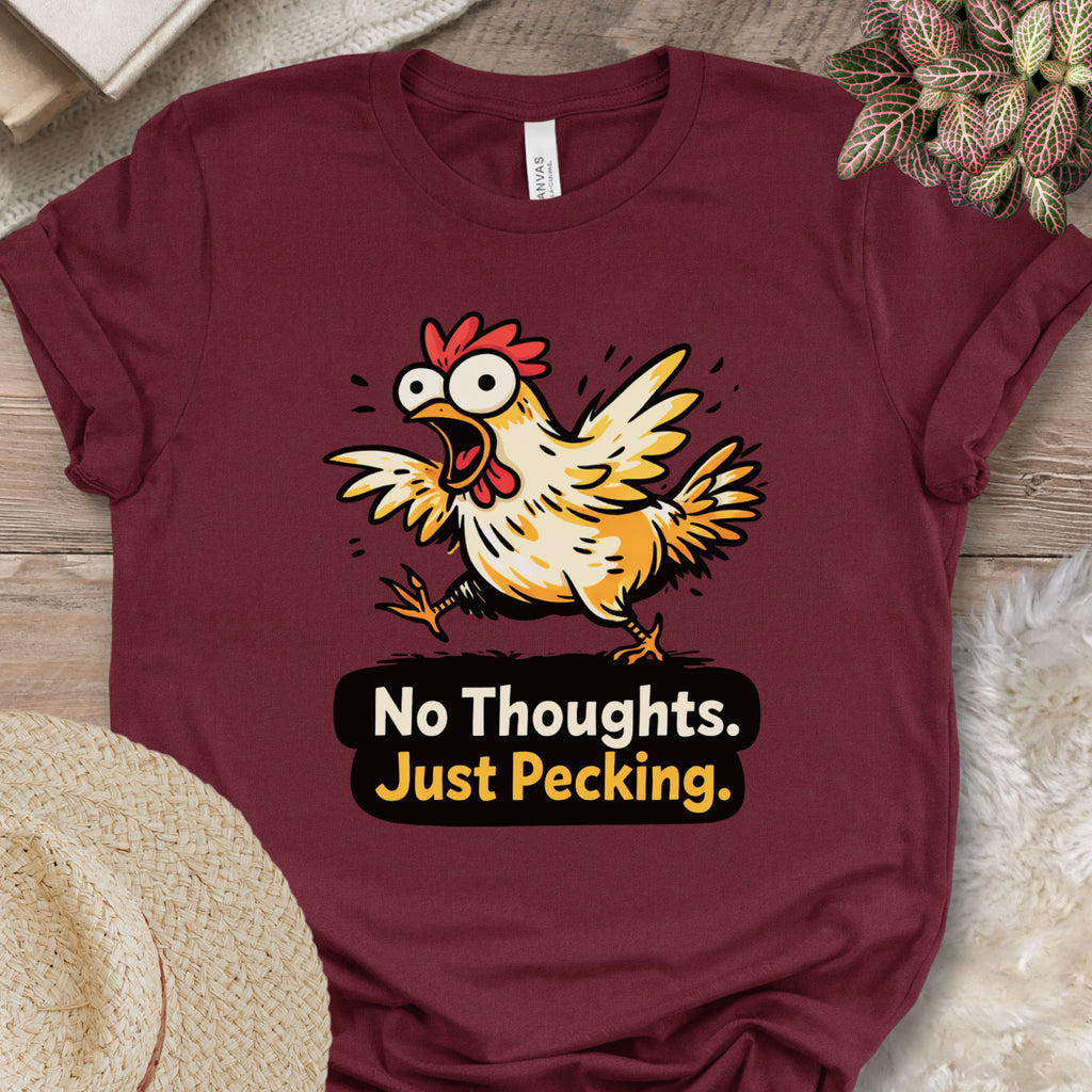 Funny Chicken Brain Empty Humor Tee