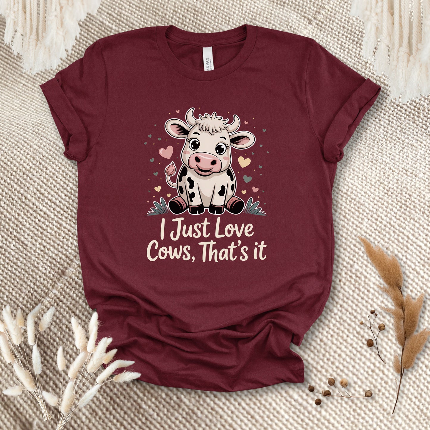 Cute Cow Lover T-Shirt – Kawaii Dairy Cow Graphic Tee for Farm Animal Fans