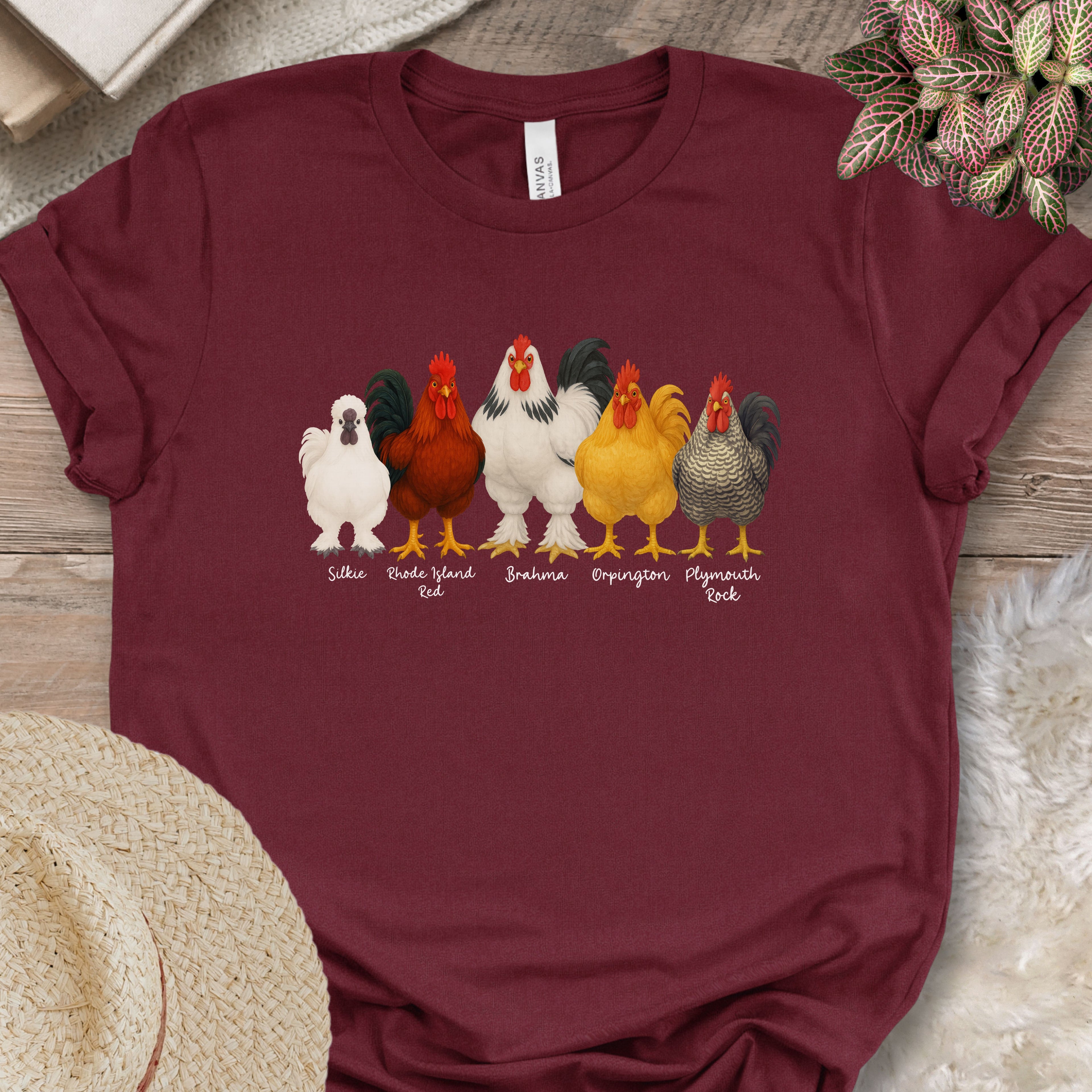 Rooster Roster Chicken T-Shirt