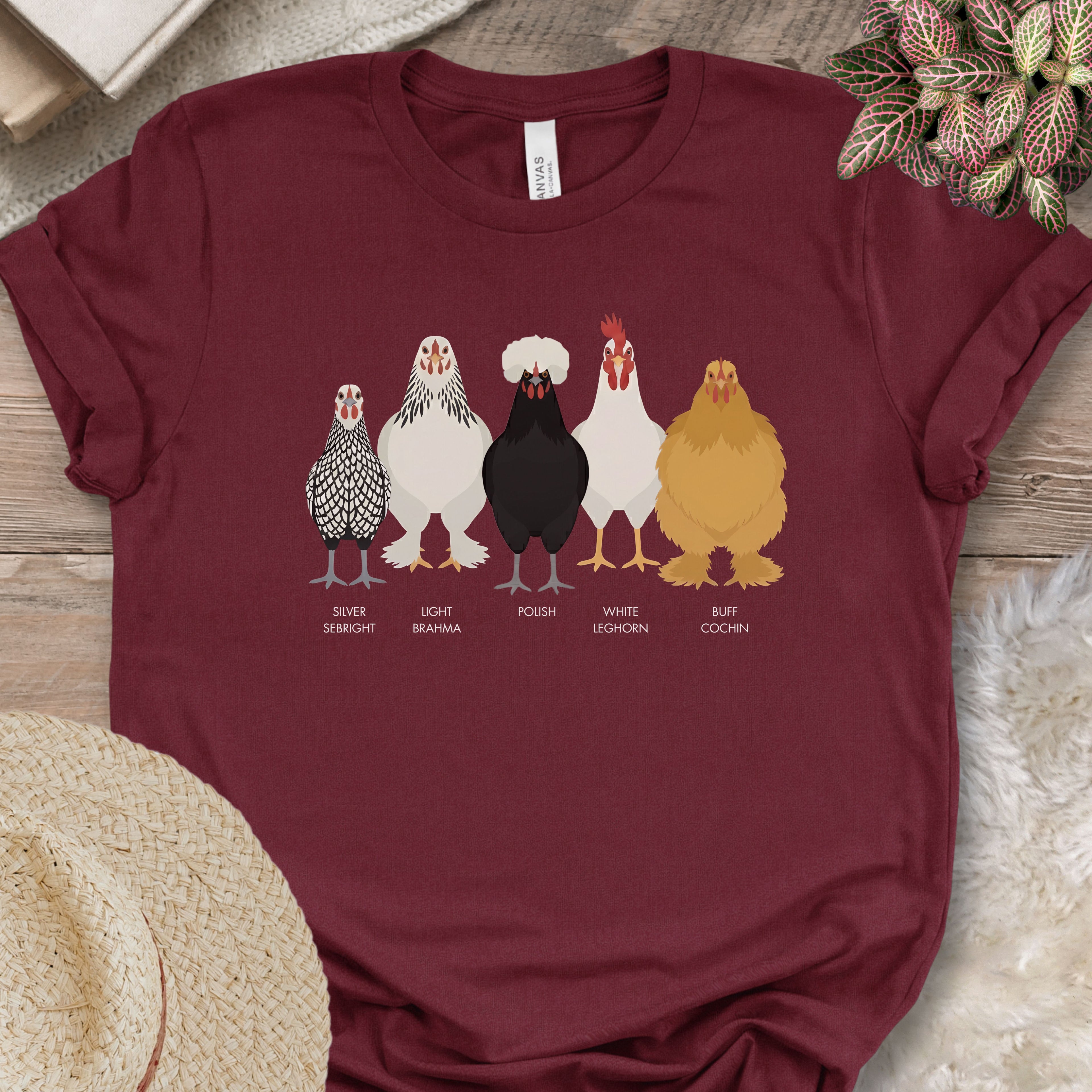 Backyard Chicken Breeds Tee (C)