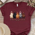 Five Chicken Flock Graphic T-Shirt
