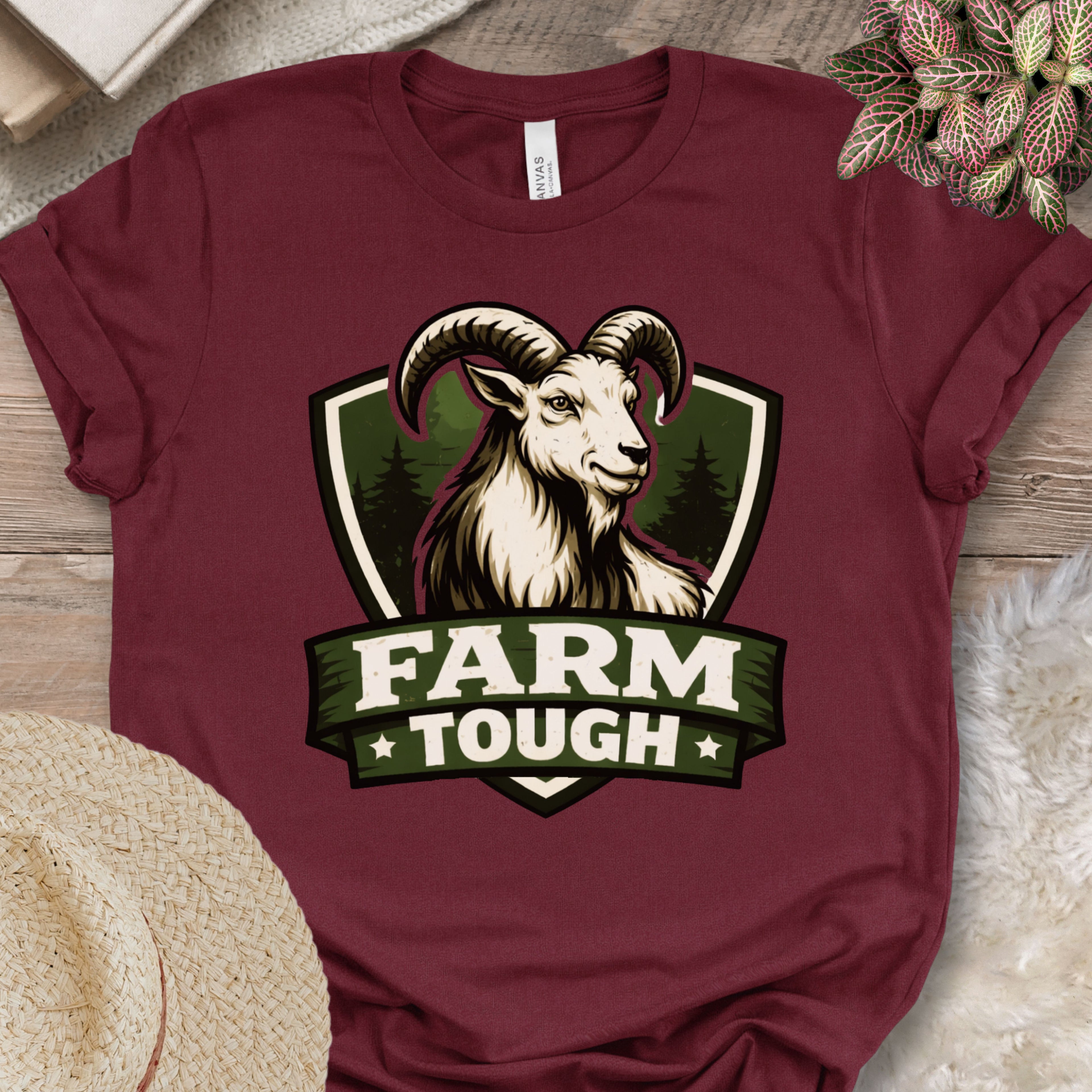 Farm Tough Goat Graphic T-Shirt