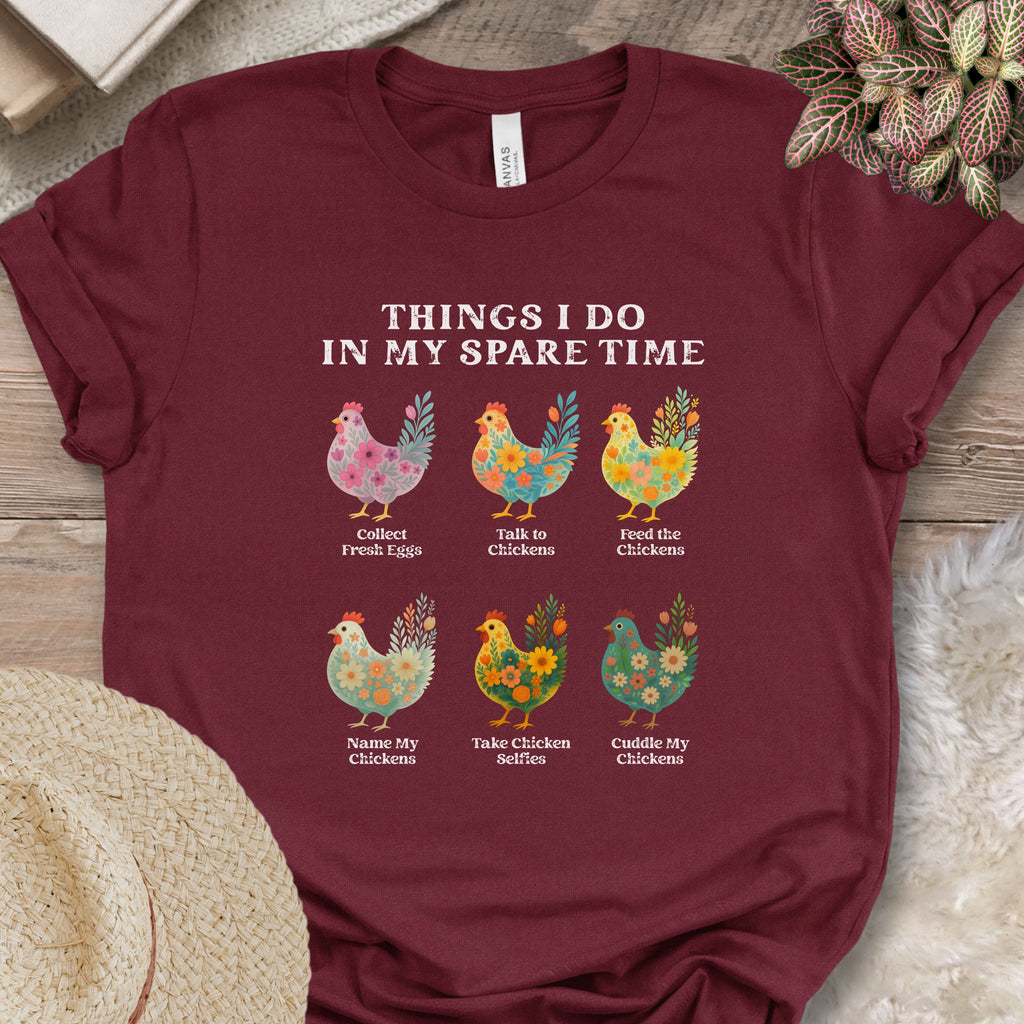 Things I Do... Chicken Flowers Tee