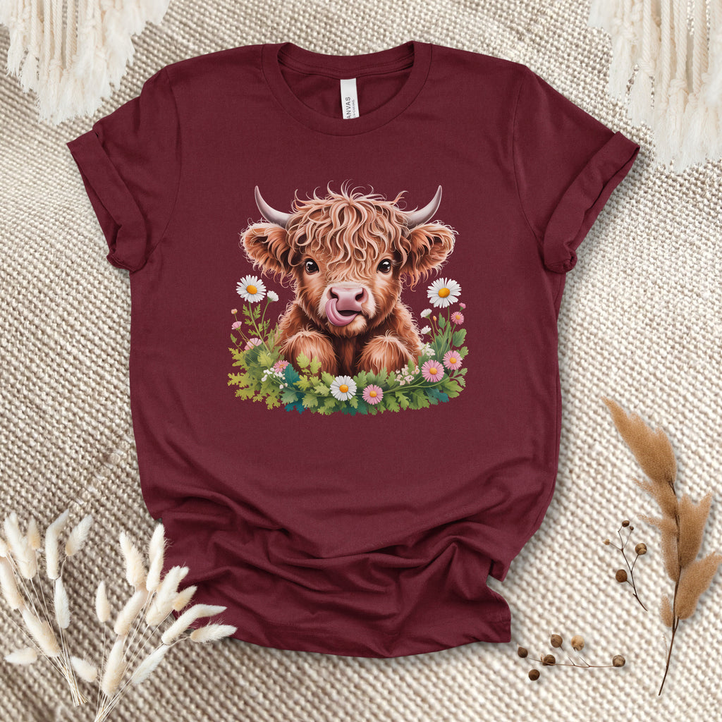 Floral Baby Cow Tee
