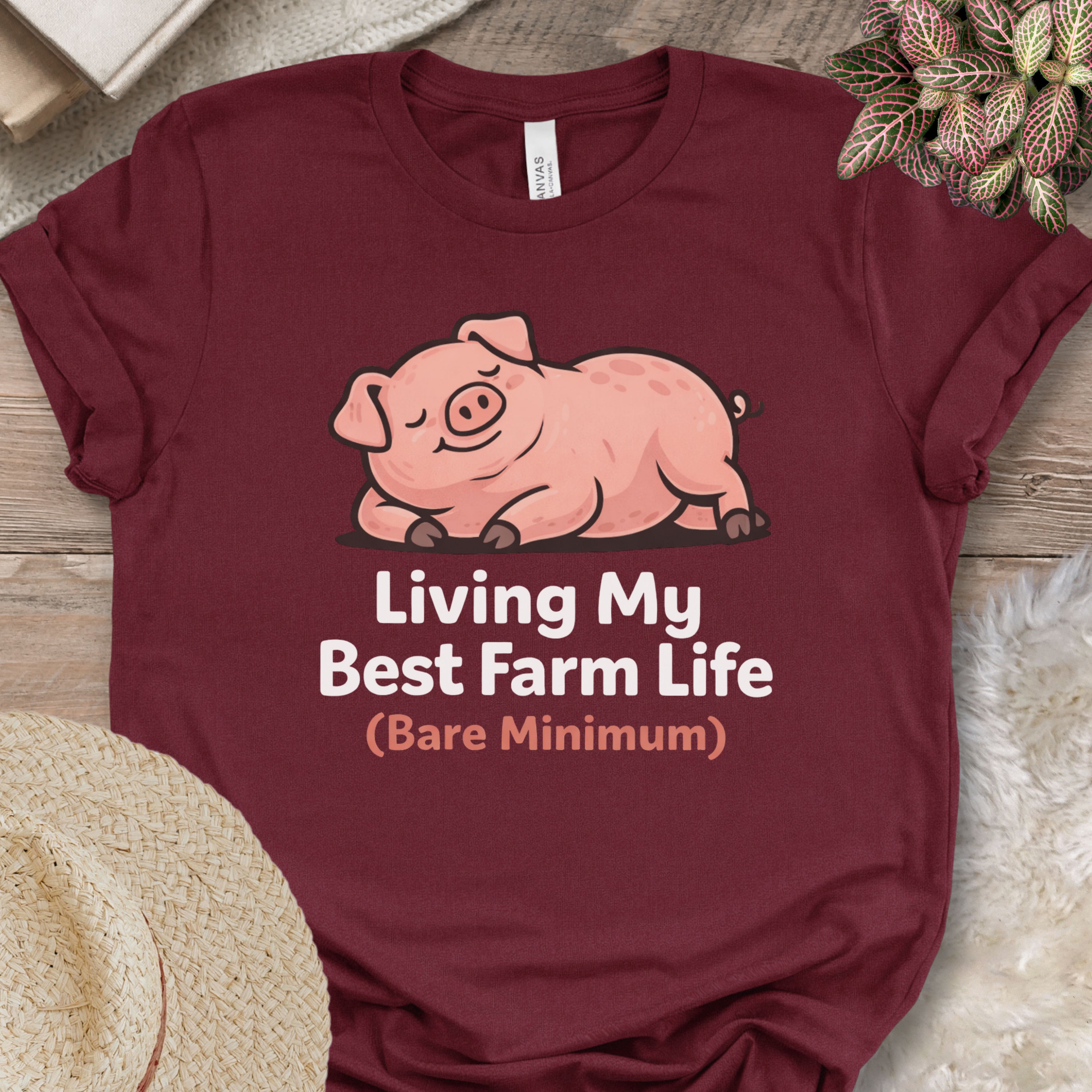 Funny Pig Farm Life Reality Tee