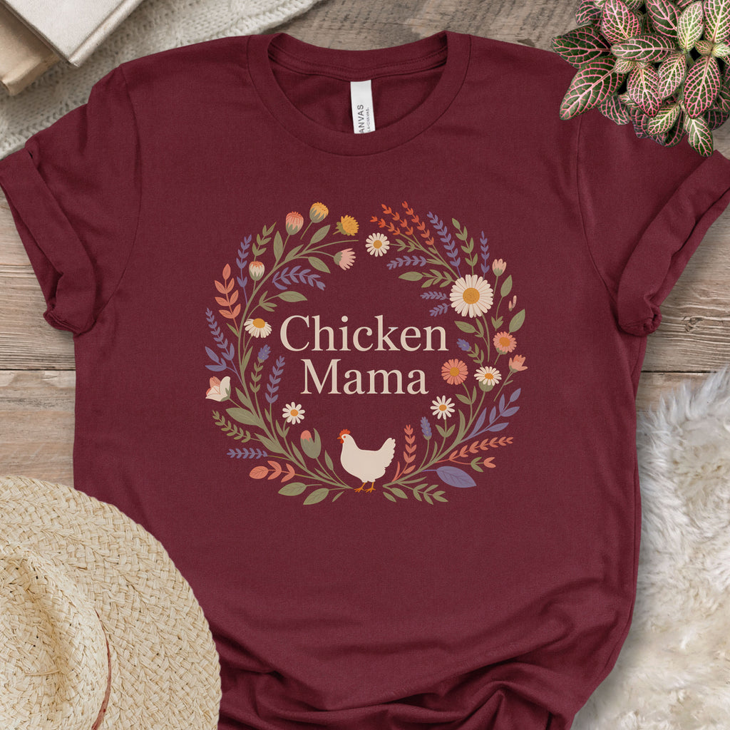 Floral Poultry Caregiver Graphic T-Shirt