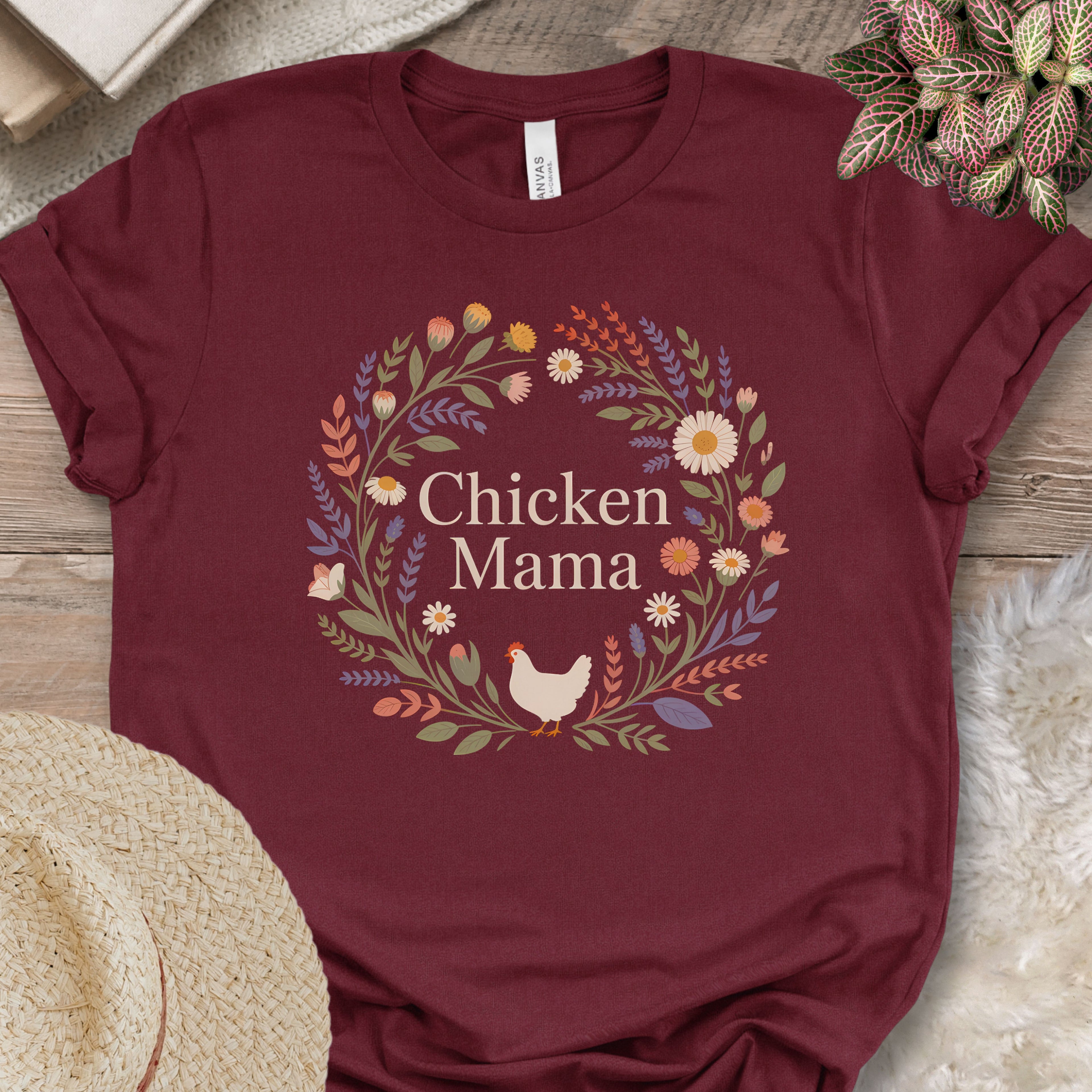 Floral Poultry Caregiver Graphic T-Shirt