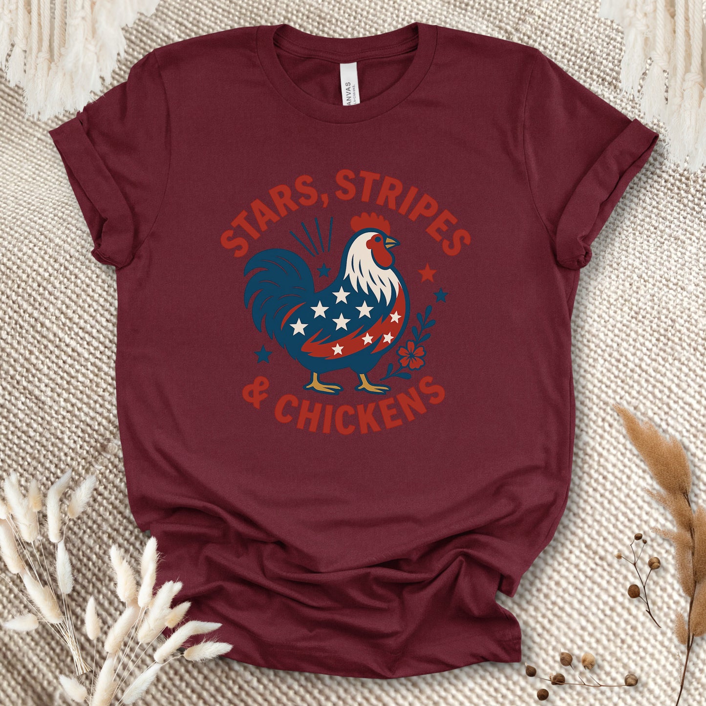 Stars Stripes Chickens Shirt
