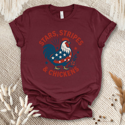 Stars Stripes Chickens Shirt