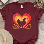 Heart Silhouette Chicken Farm Shirt