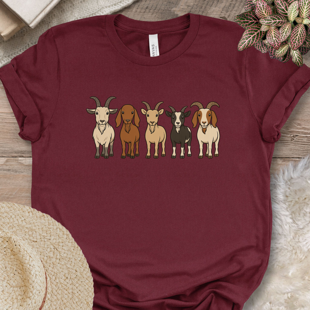 Cute Cartoon Goats Farm Shirt
