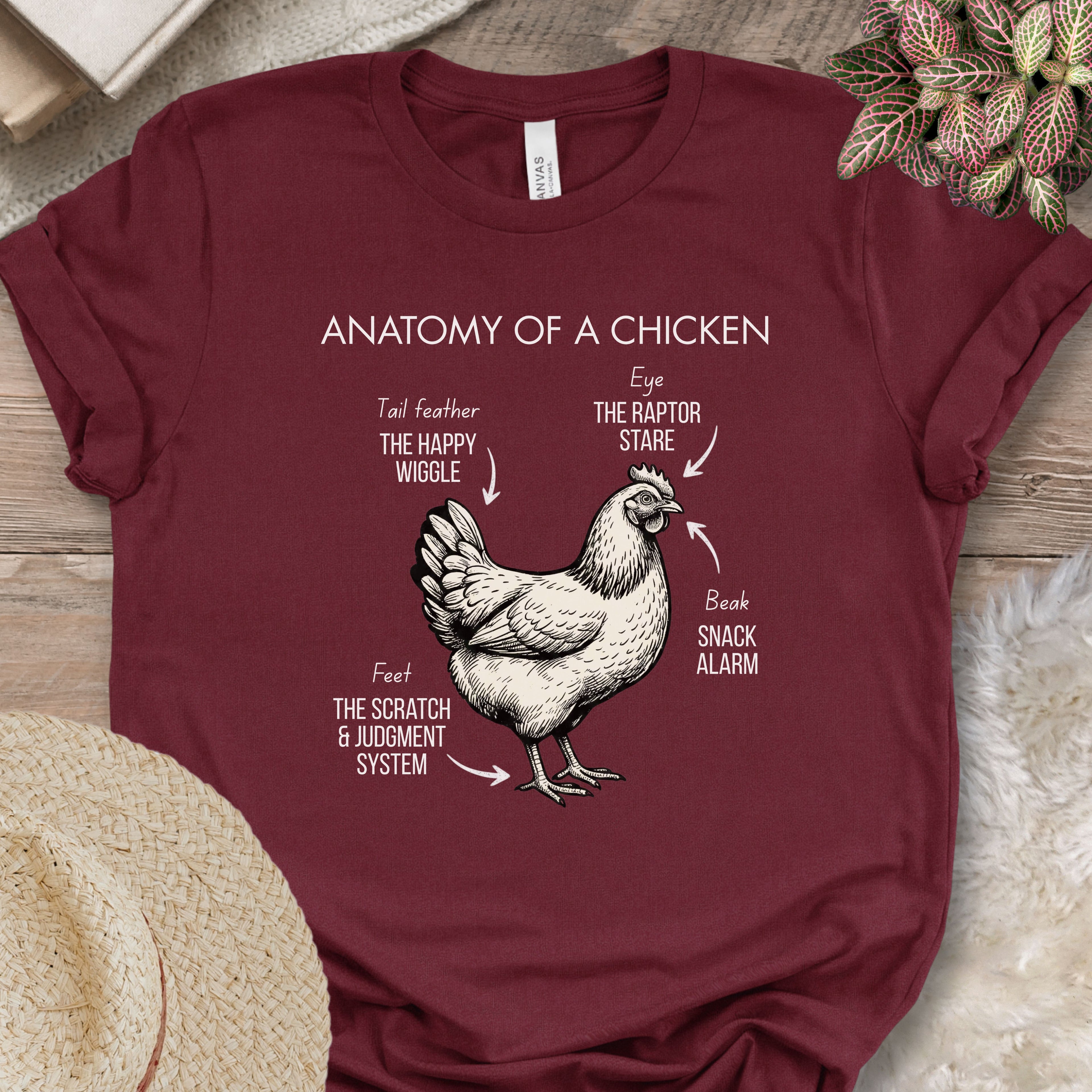 Chicken Anatomy Diagram T-Shirt