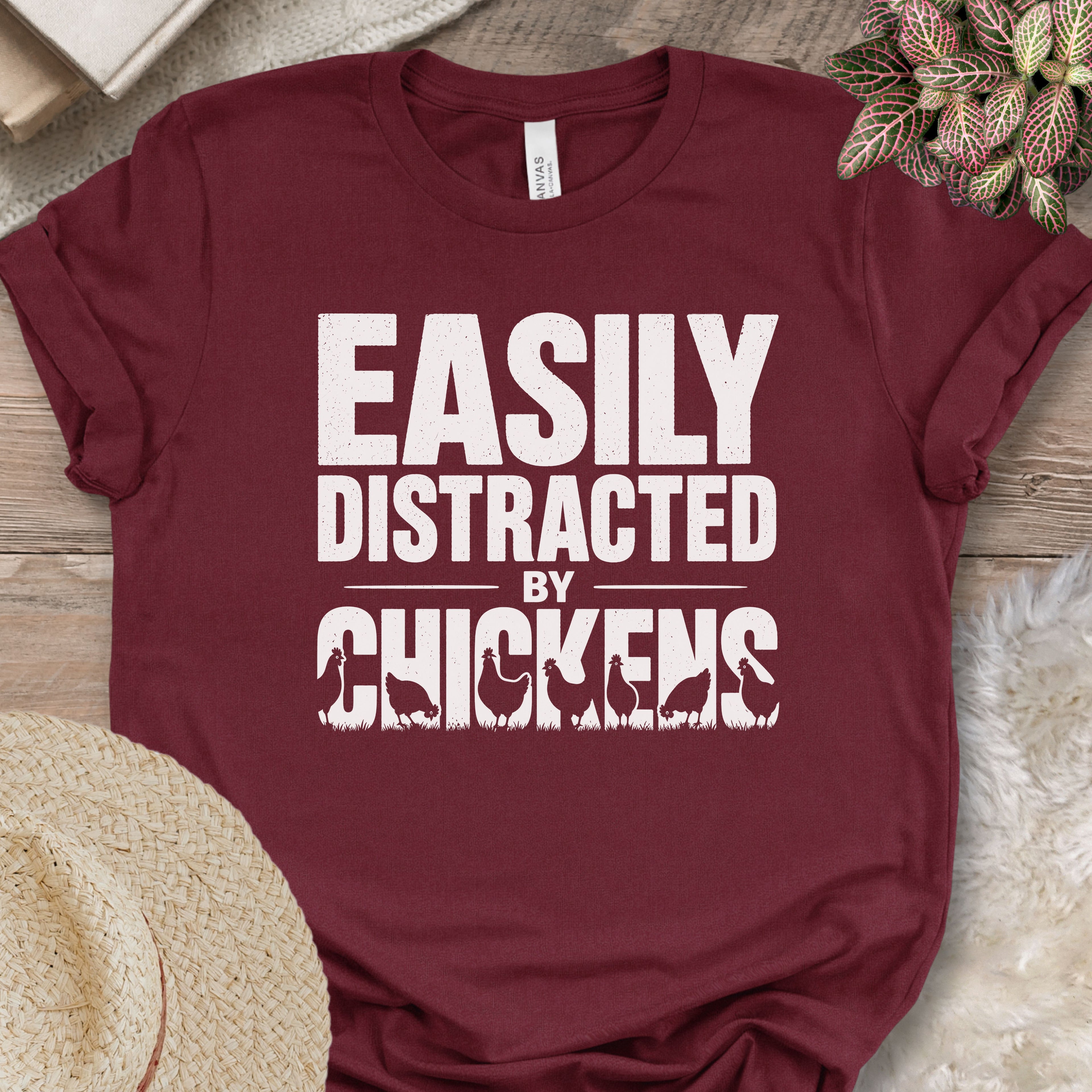 Vintage Distressed Chicken Graphic Tee