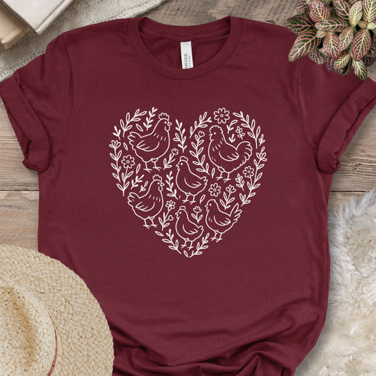 Chicken Heart Floral Tee