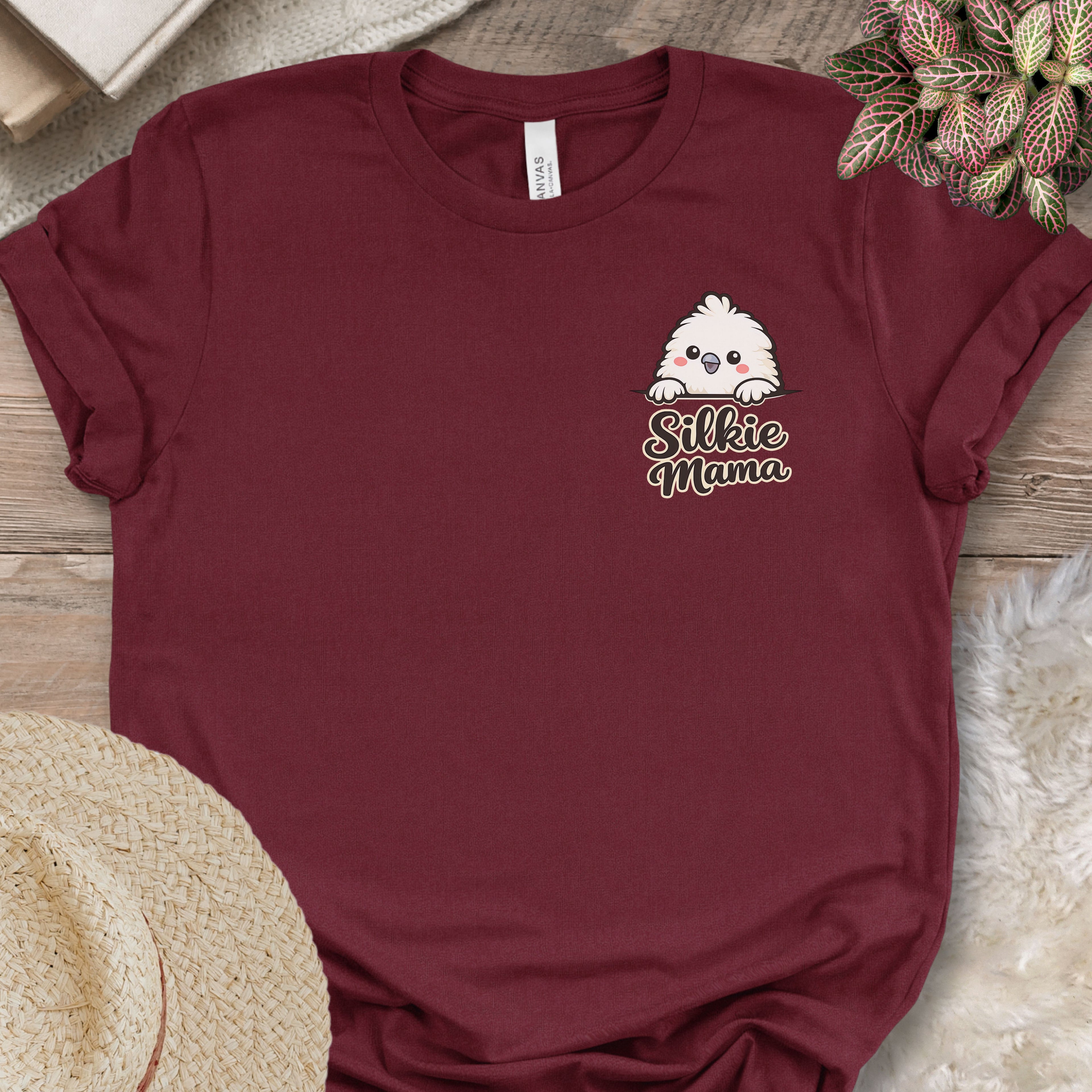 Silkie Mama Chest Print T-Shirt