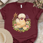 Polish Chicken Floral T-Shirt