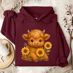 Sunflowers Cow Hoodie