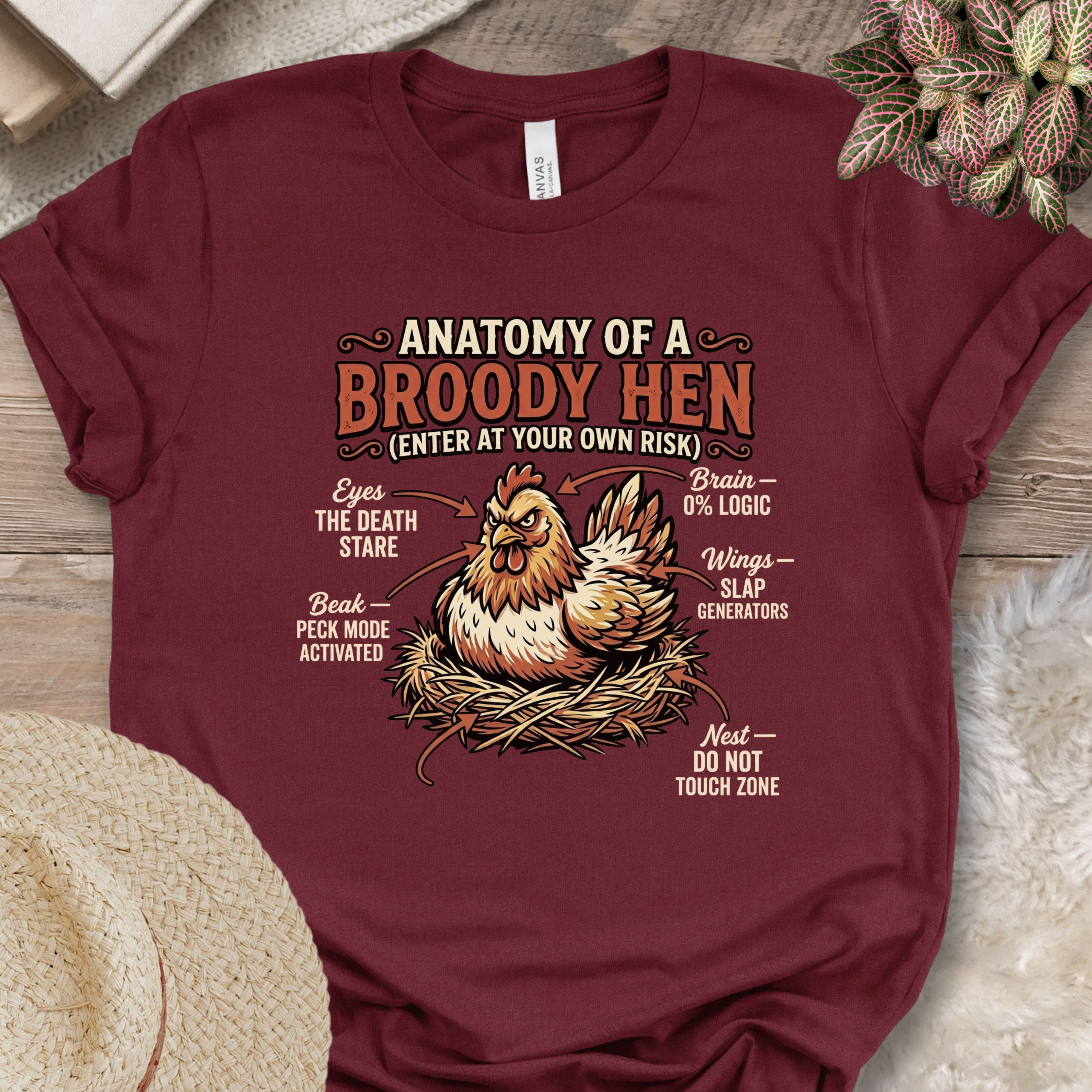 Broody Hen Anatomy T-Shirt