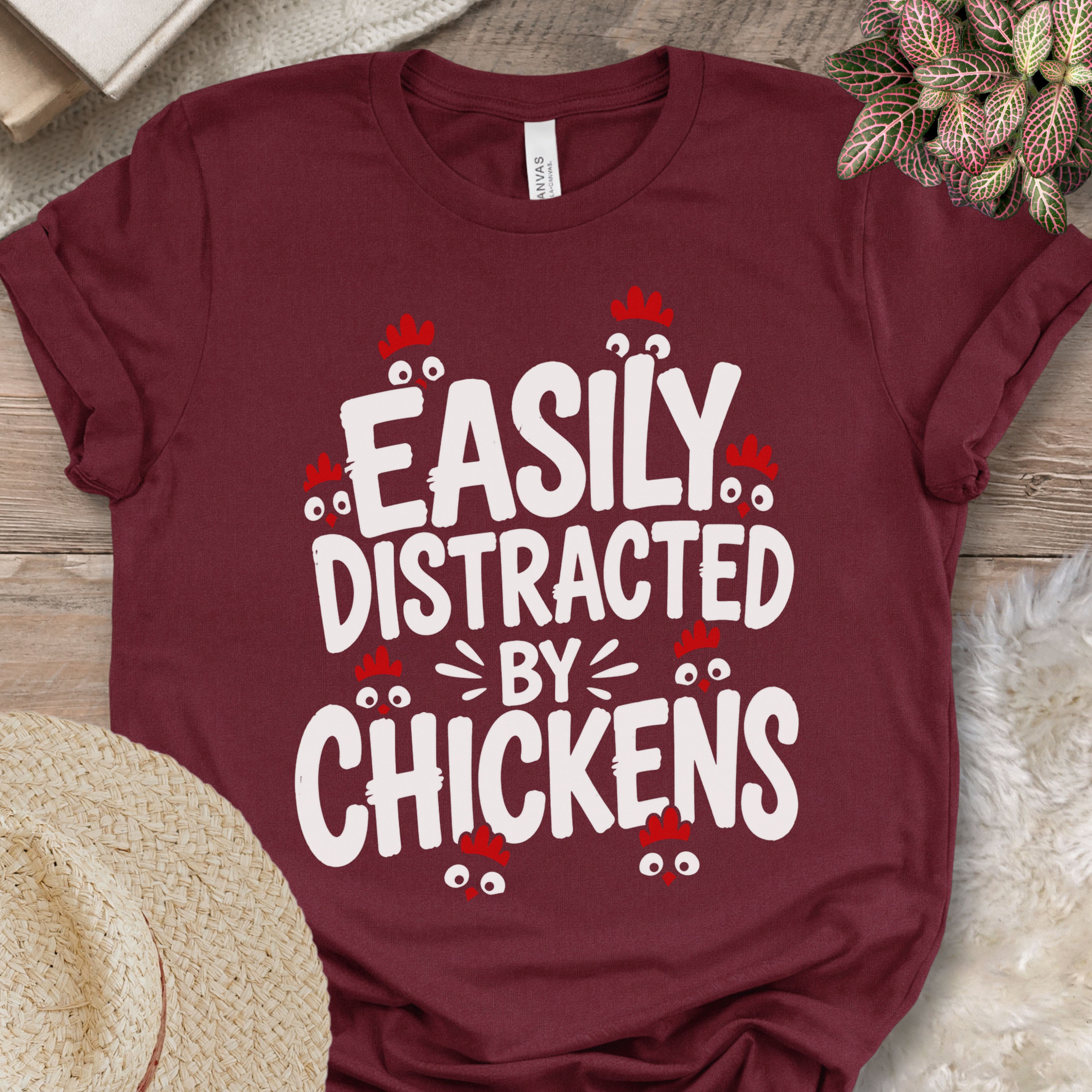 Easily Distracted By Chickens Tee